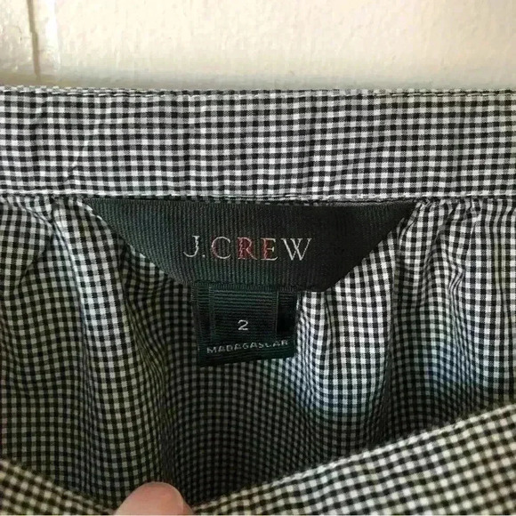 J.Crew 3/4 Sleeve Shepherd’s Check Cotton Top Blouse Size 2 - Picture 2 of 9